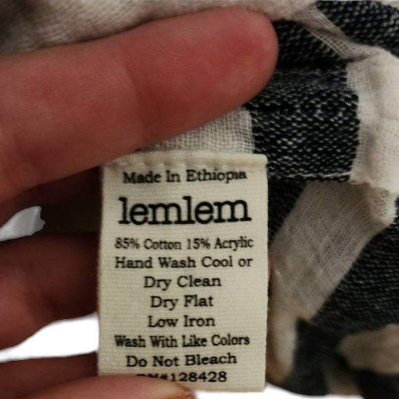 Lemlem striped cotton boxy blouse size medium - Picture 5 of 8